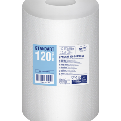 Полотенца для рук Grite Standart 120 Coreless, отбеленные, 1-слойные, 12шт, Ø13,5