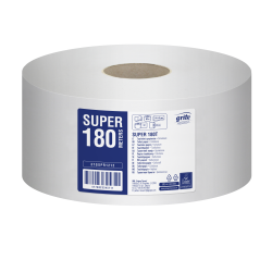 Tualetes papīrs GRITE Super 180, balts, 2-kārt., 12gab, Ø18