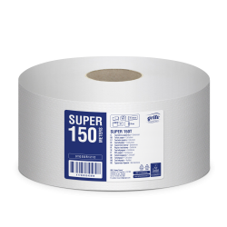 Tualetes papīrs GRITE Super 150, balts, 2-kārt., 12gab, Ø18
