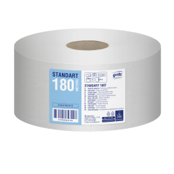 Tualetes papīrs GRITE Standart 180, balināts, 2-kārt., 12gab, Ø18