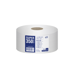 Tualetes papīrs GRITE Super Maxi 350, balts, 2-kārt., 6gab, Ø24