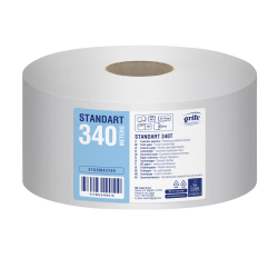 Tualetes papīrs GRITE Standart Maxi 340, balināts, 2-kārt., 6gab, Ø24