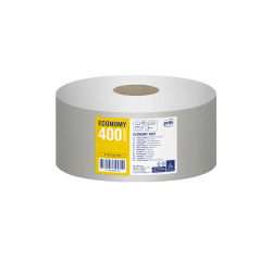 Туалетная бумага GRITE Economy Maxi 400, серая, 1-слойнaя, 6шт, Ø25