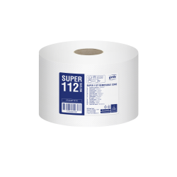 Tualetes papīrs GRITE Super 112T Centerfeed, balts, 2-kārt., 12gab, Ø15