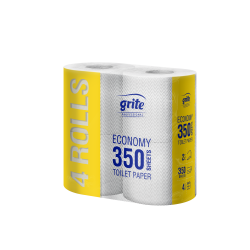 Туалетная бумага Grite Mini ECONOMY 350, 2-x слойная, 4x14= 56шт, Ø11