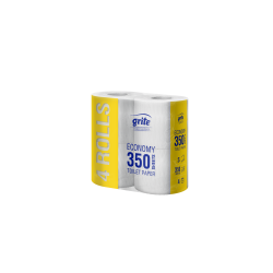 Tualetes papīrs Grite ECONOMY 350, 2-kārt., 4x14= 56gab, Ø11