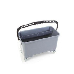 Ведро пластмассовое с колёсиками CISNE, прямоугольное, серое, 25л (5)