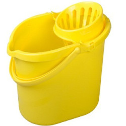 Mоп ведро с выдавлевателем HBC, желтое, 12л (12)