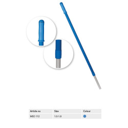 Рукоятка алюминиевая телескопическая для держателя мопов с отверстиями Duotex, 100-180cm (10)