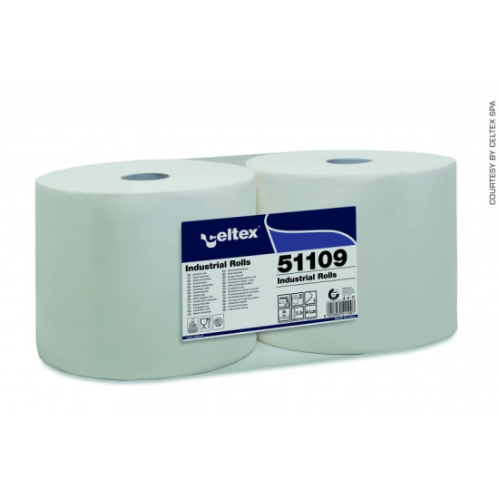 Промышленная бумага CELTEX Industrial Rolls, белая, 1-слойная, 920м, 2шт