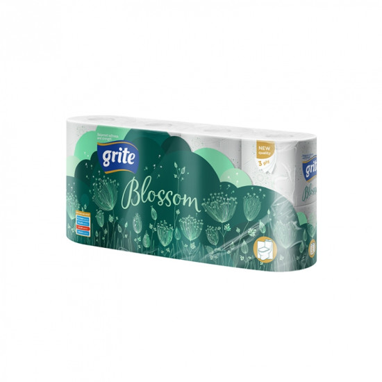 Tualetes papīrs GRITE Blossom 8, 3-kārt., 8×7=56gab
