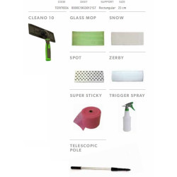 Logu mazgāšanas KOMPLEKTS Velcro IPC CLEANO 10 Discovery Pack, 23cm