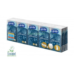 Бумажные  носовые платки Grite BLOSOOM, 3-х слойные, 10 пачек (10)