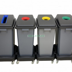 Урна с поддоном для сортировки бумаги MOPATEX, синяя, 60L