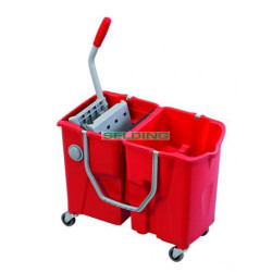 Ведро двухсоставное с отжимам мопа IPC Dolly, красное, 2х15л