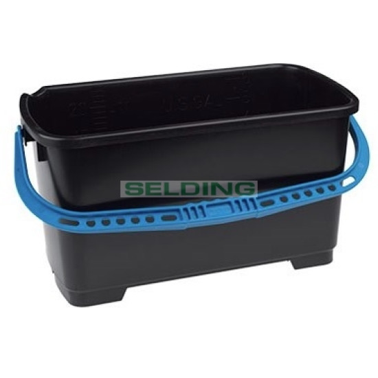 Ведро полипропиленовое HBC, прямоугольное, черное, 22л