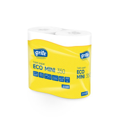 Туалетная бумага Grite Mini ECO 350, 2-x слойная, 4x14= 56шт, Ø11