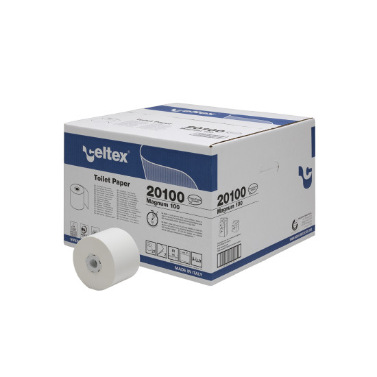 Туалетная бумага CELTEX Magnum Revolver 100, белая, 2-х слойная, 27шт, Ø13.3