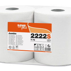 Tualetes papīrs SAVE Plus Maxi 300, balts, 2-kārt., 6gab, Ø26.5