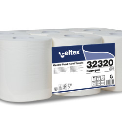 Полотенца для рук Celtex SUPERPULL Maxi 160, белые, 2-слойные, 6шт, Ø20