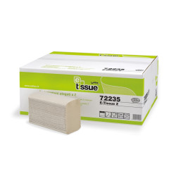 Салфетки для рук CELTEX E-Tissue Z 20.5x24см, светло коричневые, 2-х слойные, 25x150шт (узкие 8см)