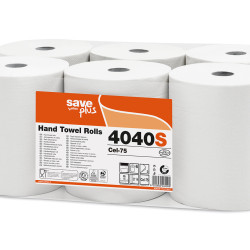 Полотенца для рук SAVE Plus 130, белые, 2-х слойные, 6шт, Ø19