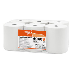 Полотенца для рук SAVE Plus 130, белые, 2-х слойные, 6шт, Ø19