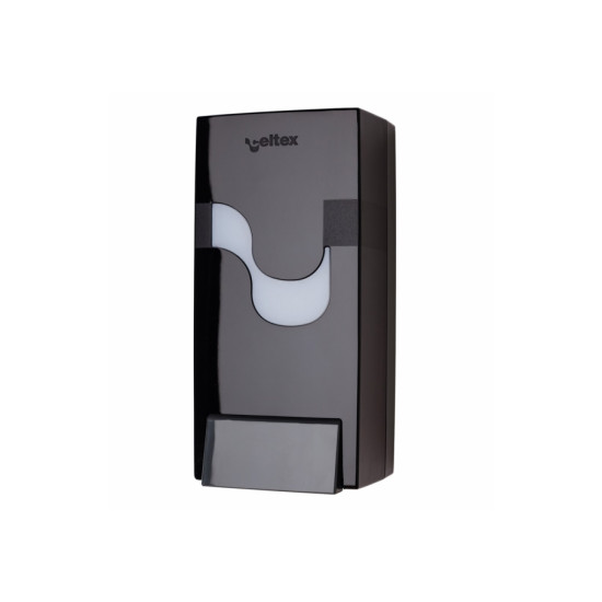 Turētājs šķidrajām ziepēm CELTEX, melns, 1L (10)