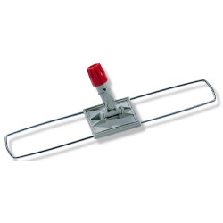 Mopa turētājs ar plastmasas centrālo daļu Euromop, pelēks/sarkans, 60cm (25)