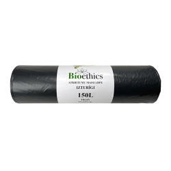Atkritumu maisi BOIETHICS LDPE, melni, 150L/10gab/35mkr  (0,56kg)  (15)