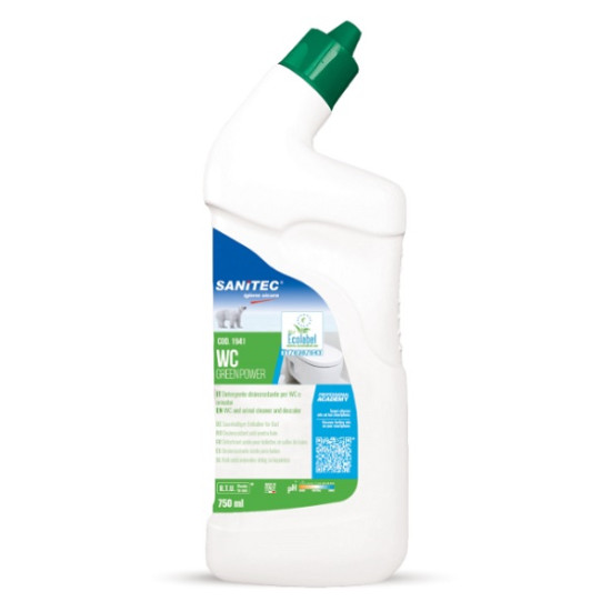 Ekoloģiskais WC tīrīšanas līdzeklis Sanitec GREEN POWER WC, 750ml (12)