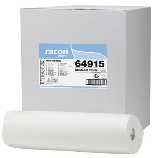 Sanitārie pārklāji RACON Prime 100m, balti, 2-kārt., 6gab