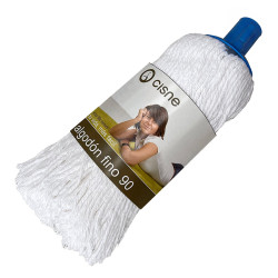 Mops kokvilnas ar bārkstīm CISNE Fino 90, vītnes stiprinājums, balts, 210g (30)