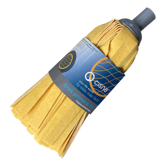 Mops sintētikas ar lentēm CISNE Primera 10, vītnes stiprinājums, dzeltens, 140g (48)