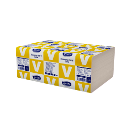 Roku salvetes GRITE Economy 250 V Extra 25x23cm, pelēkas, 1-kārt., 20x250gab (platās 11.5cm)