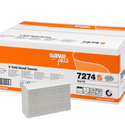 Roku salvetes SAVE Plus V Fold 21x25cm, baltas, 2-kārt., 15x200gab (platās 10.5cm)