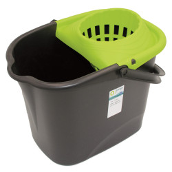 Mop spainis ar nospiedēju PONGAL, melns/zaļš, 14L (10)