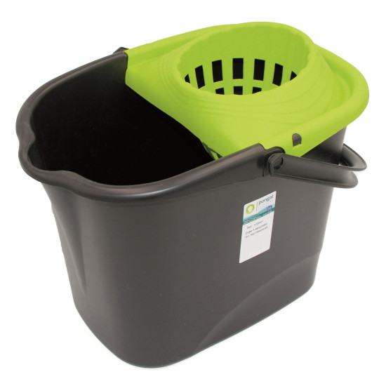 Mop spainis ar nospiedēju PONGAL, melns/zaļš, 14L (10)