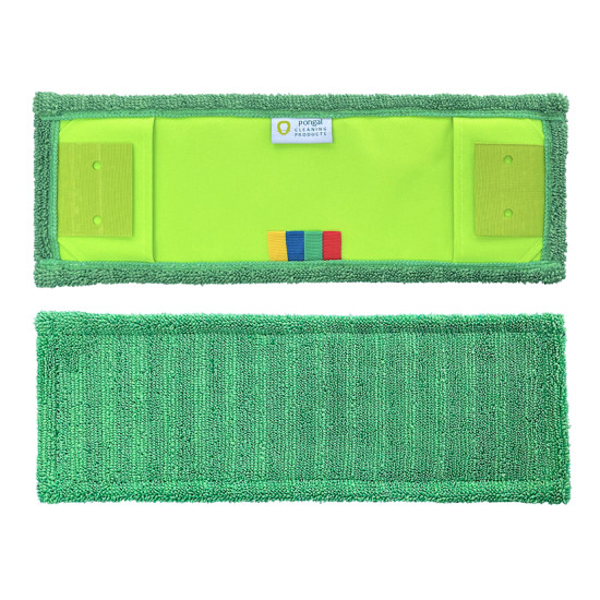 Mops mikrošķiedras PONGAL Micro Ultra ar kabatām un atlokiem, zaļš/zaļš, 40cm (50)