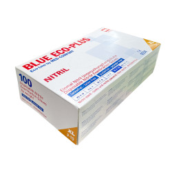 Cimdi nitrila nepūderēti BLUE ECO-PLUS XL, zili, 100gab (10)