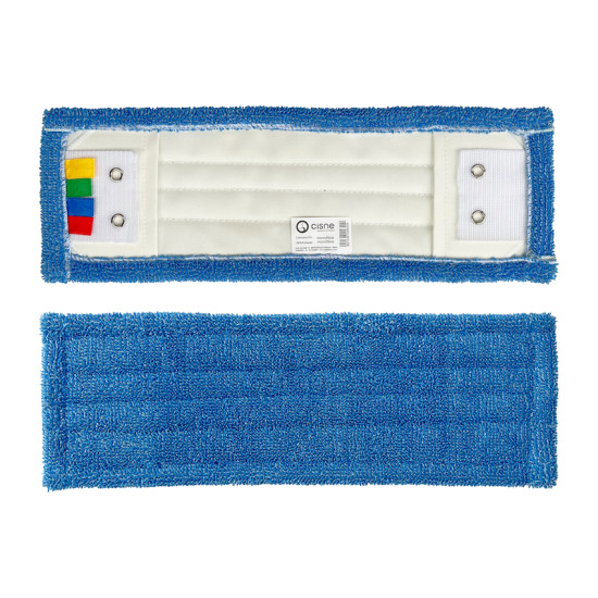 Mops mikrošķiedras CISNE ar kabatām un atlokiem, zils, 40cm (12)