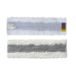 Mops mikrošķiedras Velcro IPC Grey,  pelēks/balts, 40cm (50)