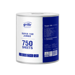 Полотенца для рук Grite Super 150 JUMBO, белые, 2-слойные, 6шт, Ø20