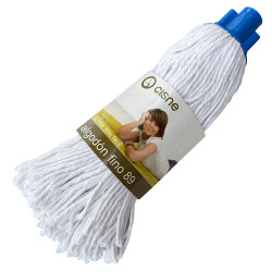 Mops kokvilnas ar bārkstīm CISNE Fino 89, vītnes stiprinājums, balts, 240g (25)