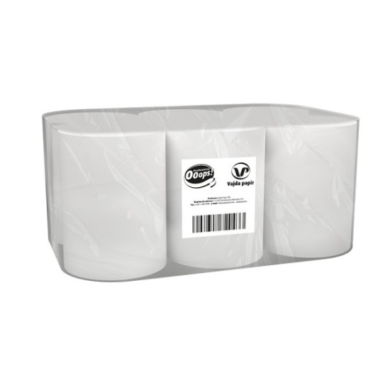 Полотенца для рук Ooops Maxi 300 Coreless, белые, 1-слойные, 6шт, Ø20