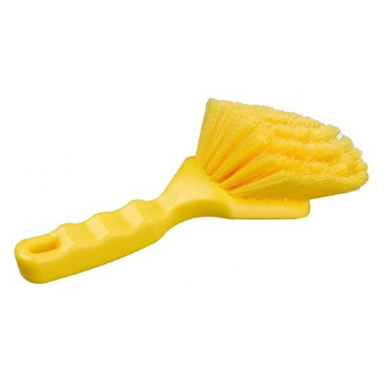 Щетка универсальная HBC, короткая ручка, мягкая, желтая, 254мм