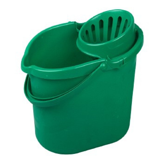 Mоп ведро с выдавлевателем HBC, зеленое, 12л (12)