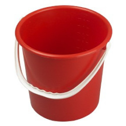 Ведро из ударопрочного пластика НВС, круглое, красное, 9л (10)