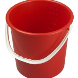 Ведро из ударопрочного пластика НВС, круглое, красное, 9л (10)