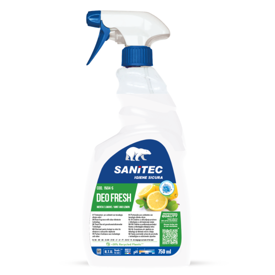 Gaisa atsvaidzinātājs ar smaku novēršanu Sanitec DEO FRESH Mint and Lemon, 750ml (6)